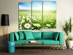 Модульная картина "Ромашковое поле"
