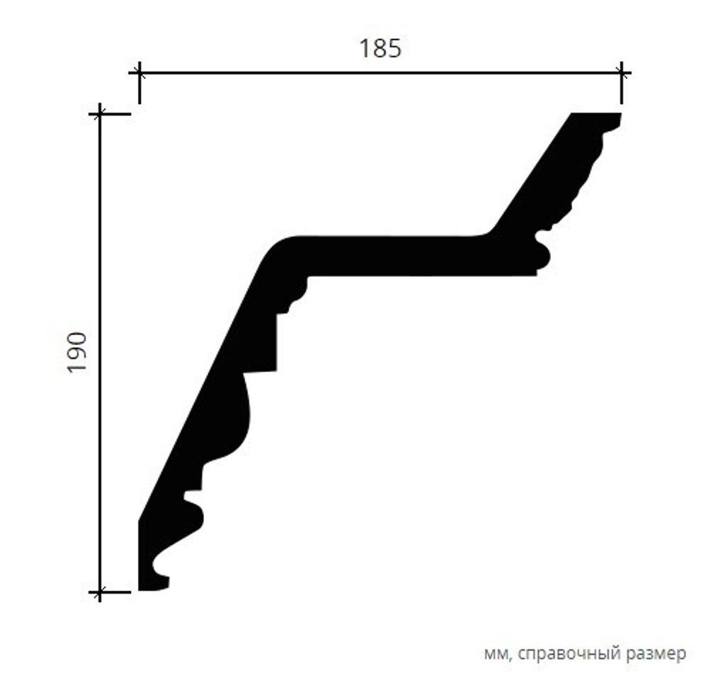 Карниз пенополиуретан, 2000x185x190 мм