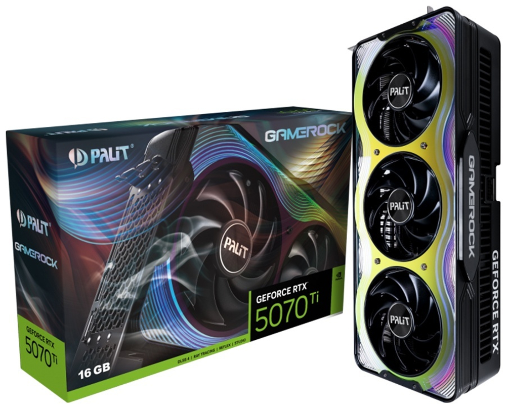 Видеокарта Palit RTX5070Ti GAMEROCK 16GB (NE7507T019T2-GB2030G) 16 Гб