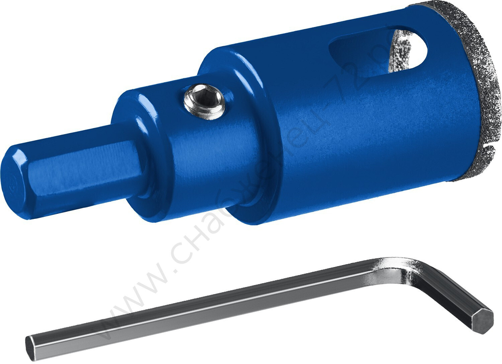 ЗУБР АГК d 40 мм (центр. сверло, трехгр. хвост, Р60), Алмазная коронка, Профессионал (29850-40)