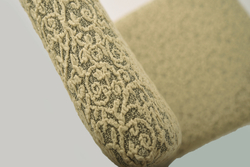 Чехол на стул без оборки Жаккард, цвет Бежевый, Набор 6 шт.