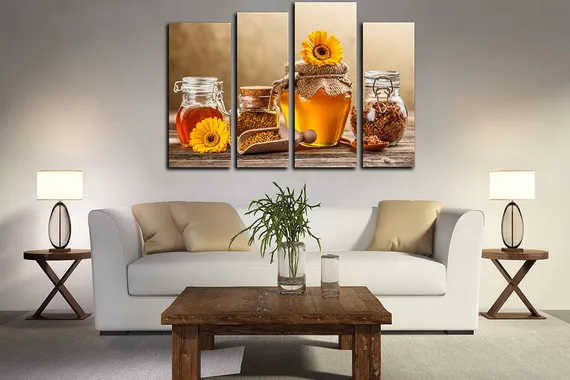 Модульная картина "Банка мёда"
