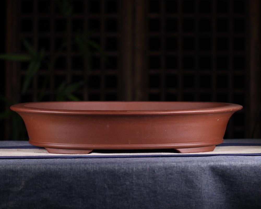 Состаренный неглазурованный горшок для бонсай высокого качества (исинская керамика) | 40.0*32.0*10.0