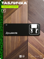 Табличка Душнила, шуточная прикольная табличка на дверь и стену черная, для офиса и дома, серия COSMO FUN, 30х10 см, Айдентика Технолоджи