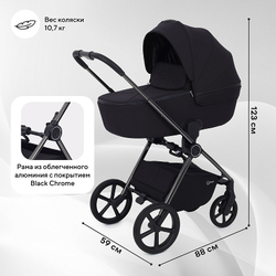 Детская коляска Rant Teo Black Chrome 2 в 1 Black