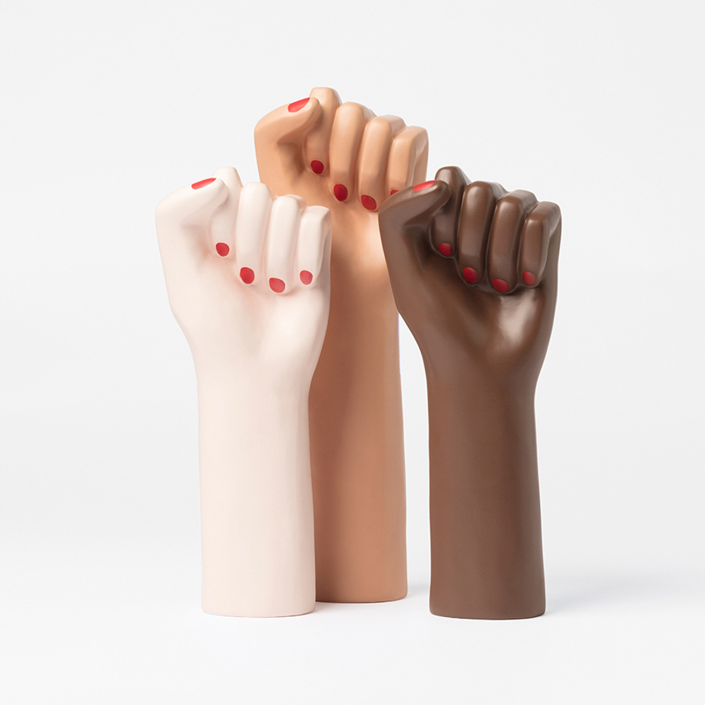 Ваза для цветов girl power, white, 26 см