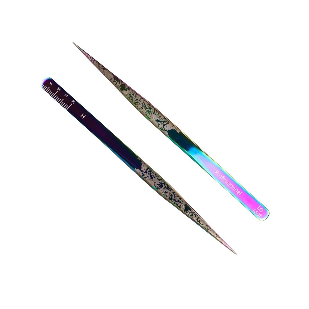 Пинцет профессиональный Le Maitre &quot;Professionnel&quot; Laser &quot;Mirage Folk&quot; H