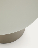 Журнальный столик Wilshire из матового стекла и стали матово-серый Ø80 см