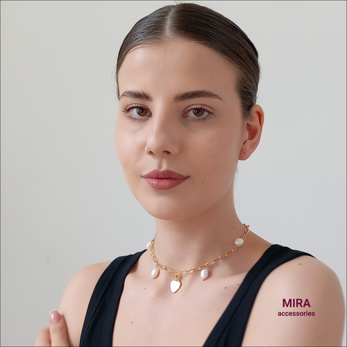 Колье-цепочка с подвеской "сердечко"