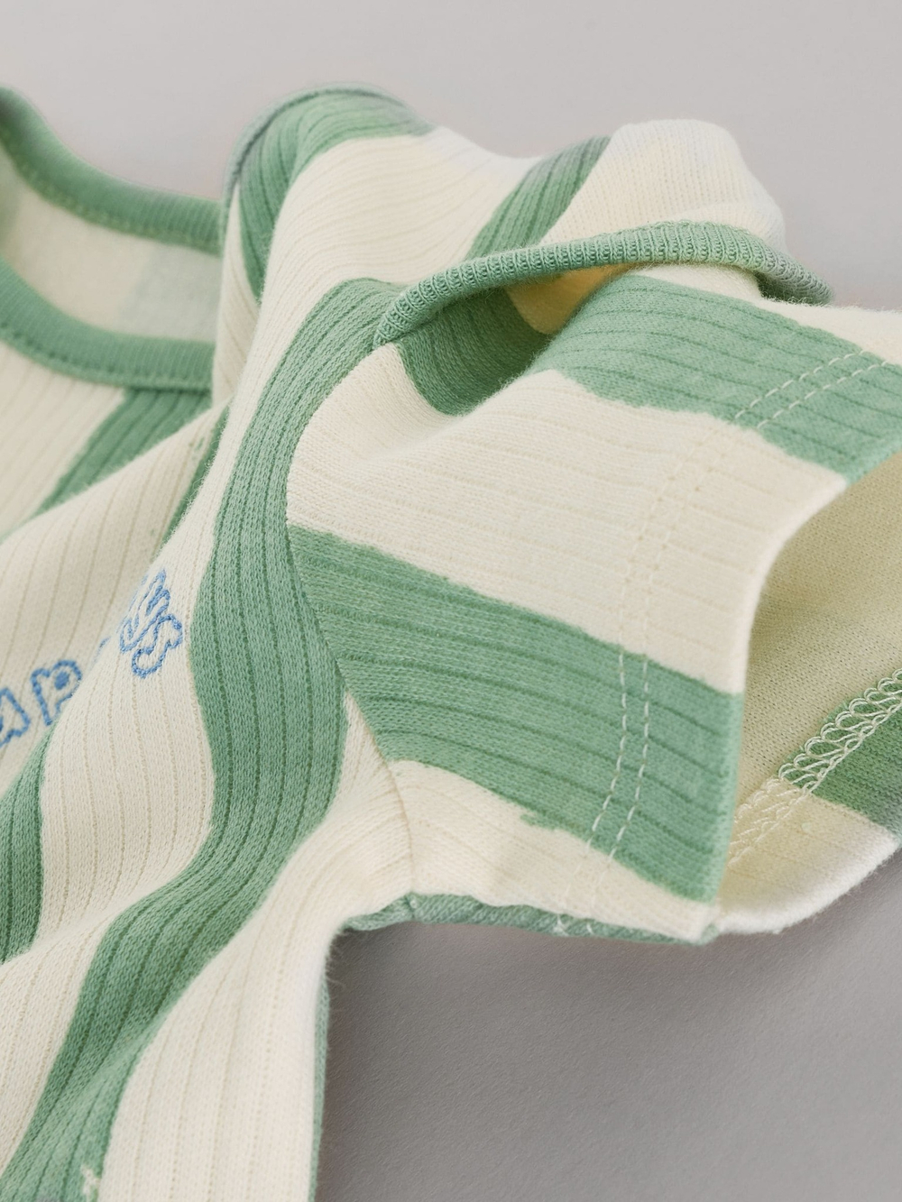 Боди с коротким рукавом для малышей Next E93-287, 3 шт., Бежевый, Мятный, Голубой