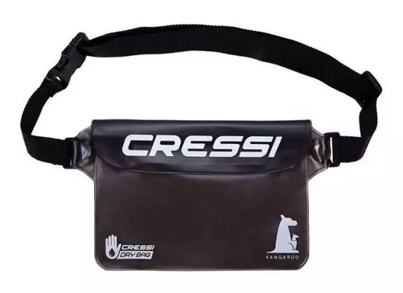 Сумка поясная Cressi герметичная Kangaroo Dry Pouch черная