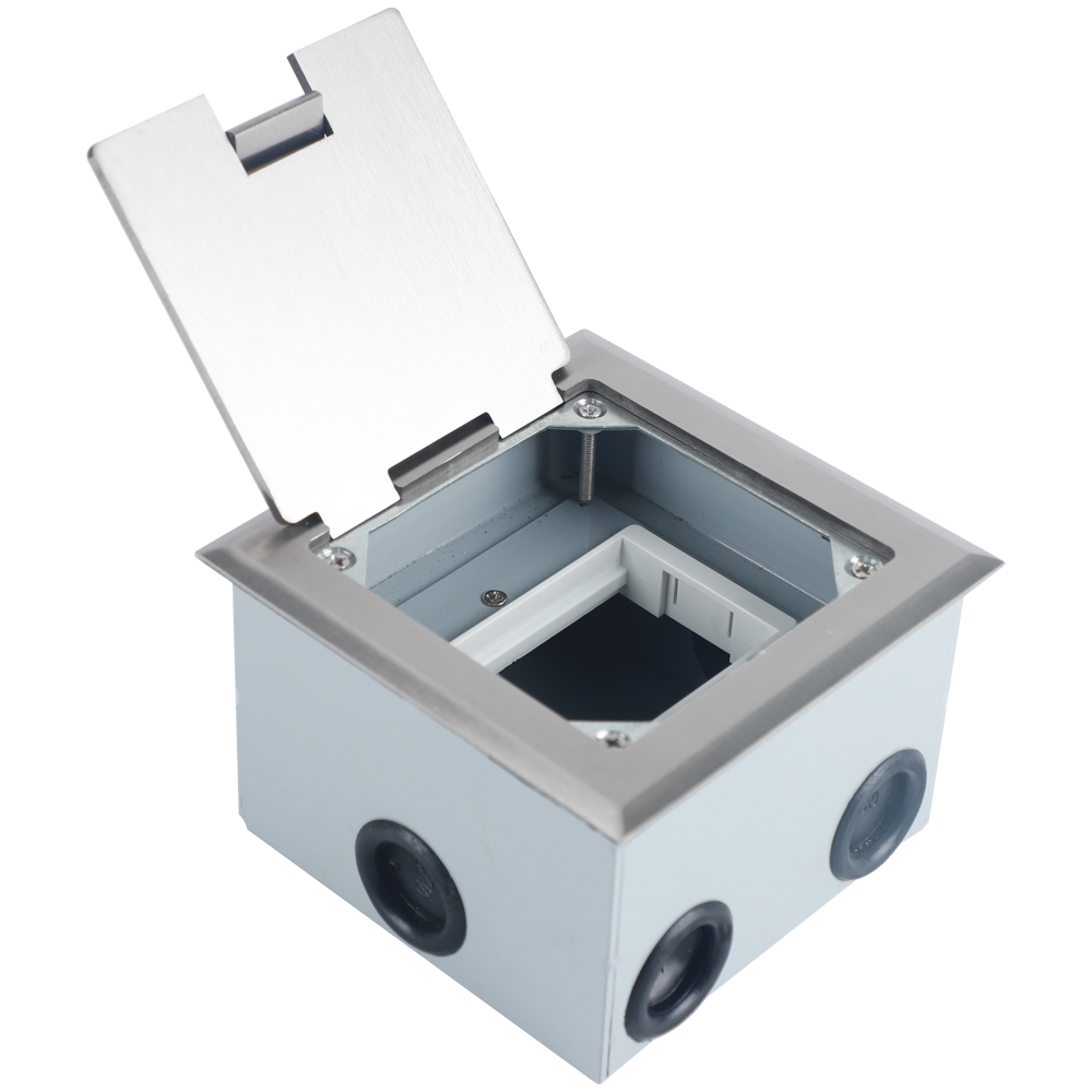 Лючок в пол 3 мод. (1 мод. 45х45 мм. + 1 мод. 22.5х45 мм.),  нержавеющая сталь,  (с уст. набором)