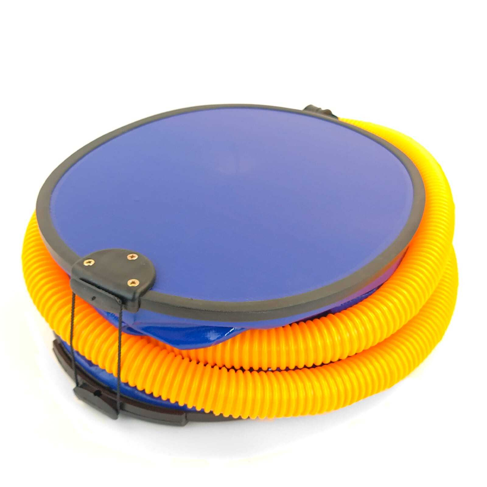 Насос ножной ПВХ Премьер 7л (дерево), желтый шланг