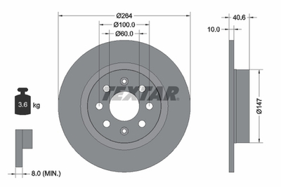 TEXTAR - 92145903-TET - Brake Disc