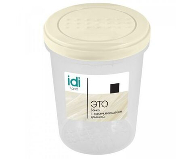 Набор контейнеров для хранения продуктов с крышкой Asti 1,05л, прямоугольник, светло-бежевый 221100925/01 IDIland 3 шт.