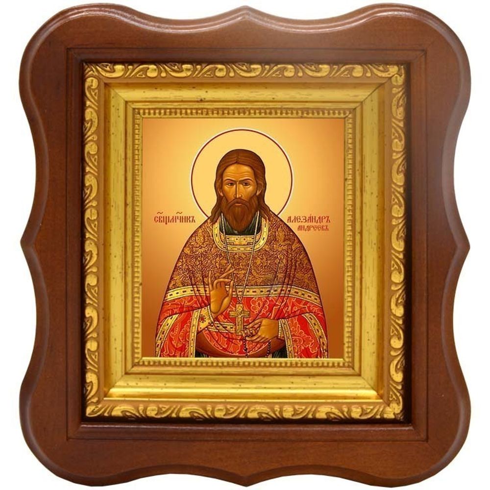 Александр Андреев священномученик пресвитер. Икона на холсте.