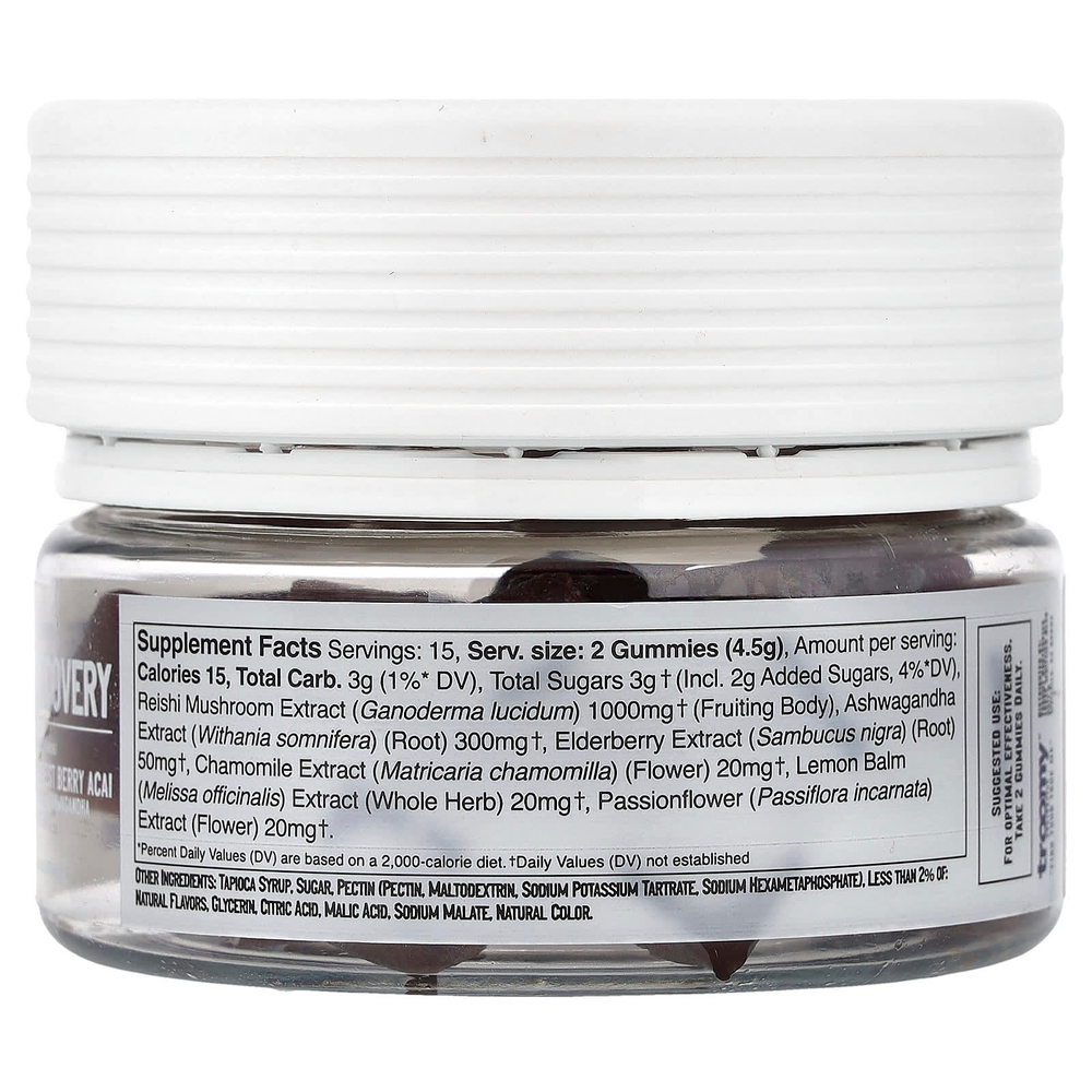 Troomy Nootropics, Recovery, Functional Mushrooms Gummies, Harvest Berry Acai, 30 Gummies, 4.76 oz (135 g)