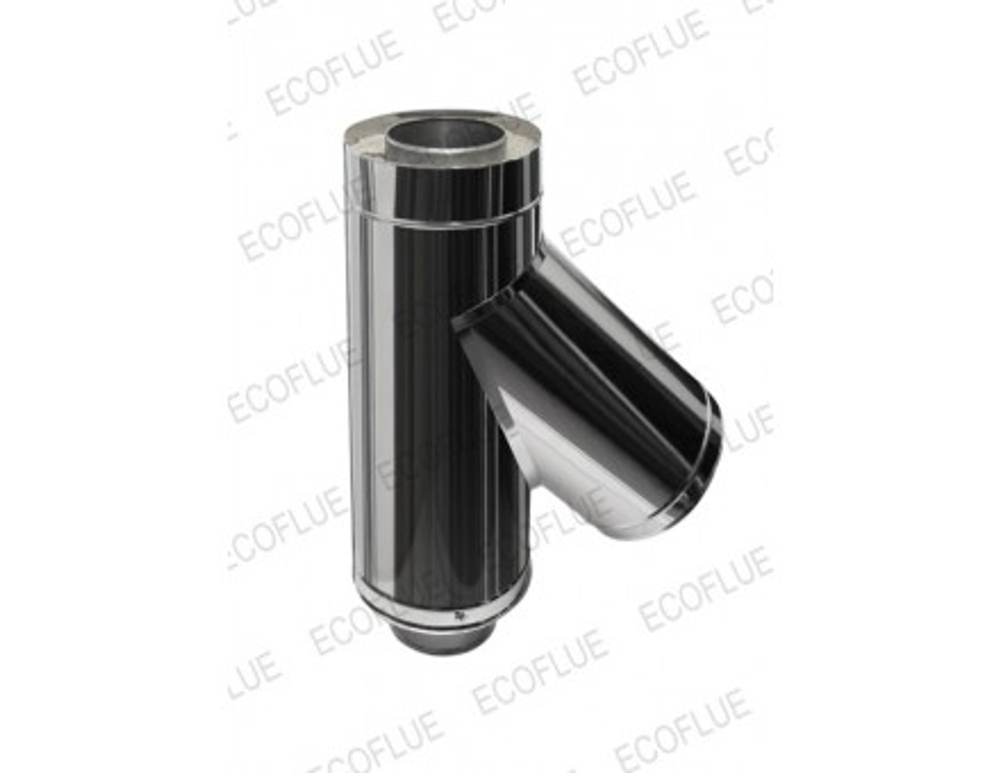 Тройник-сэндвич 45°, 150/230 мм нерж. (AISI 409-1 мм./430-0,5 мм.), ECOFLUE