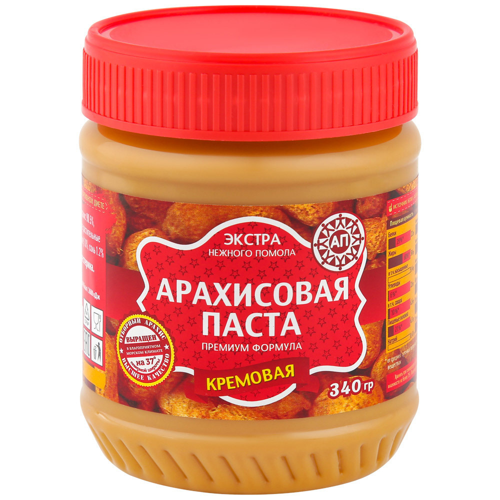 Арахисовая паста (Азбука Продуктов) кремовая 340гр
