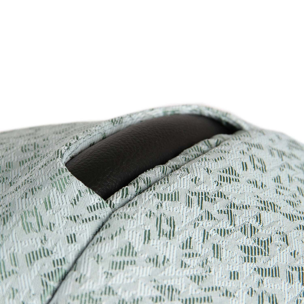 Коляска 2в1 Indigo MIO mi 03 (шалфей кожа+зеленый узор)