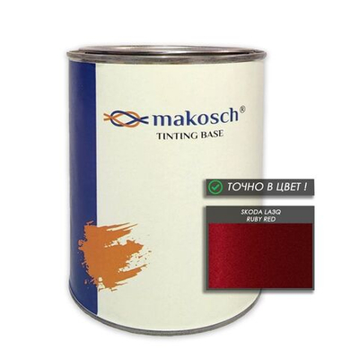Автоэмаль makosch/SKODA LA3Q, Базовая эмаль, красный, перламутр, 800мл.