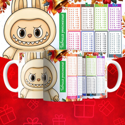 Лабубу с таблицей умножения