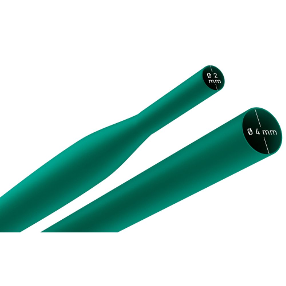Термоусадочная трубка ЭРА NO-224-415 ТТУ нг-LS 4/2 зелёная в отрезках по 1 м 50 шт | Термоусадочная трубка (ТУТ)