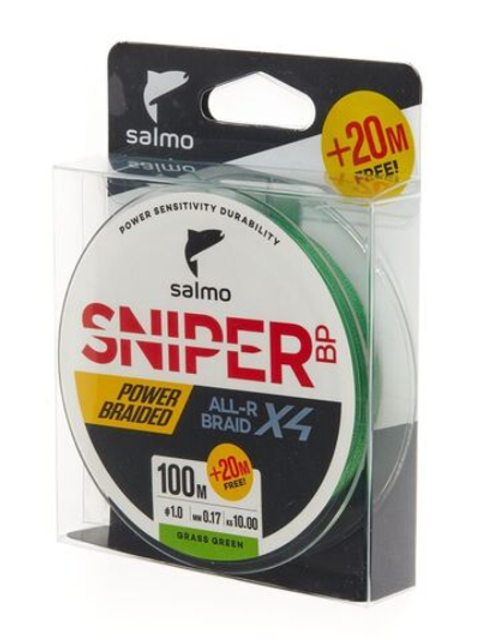 Шнур плетёный Salmo Sniper BP ALL R BRAID х4 Grass Green 120/017