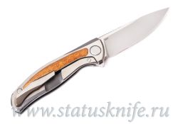Нож Широгоров Флиппер F95NL Bronze Canaito Wood S90V MRBSфотография - 6
