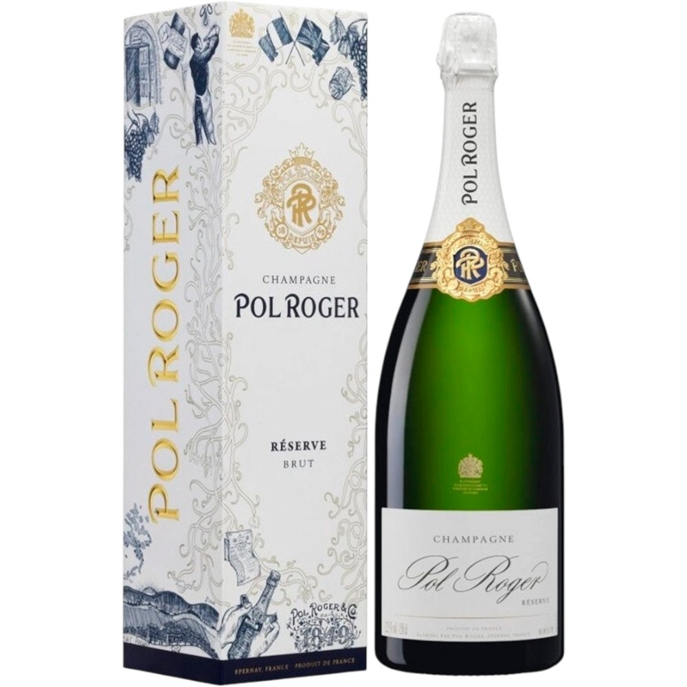 Шампанское Pol Roger Reserve Brut 0,75 л. В подарочной коробке