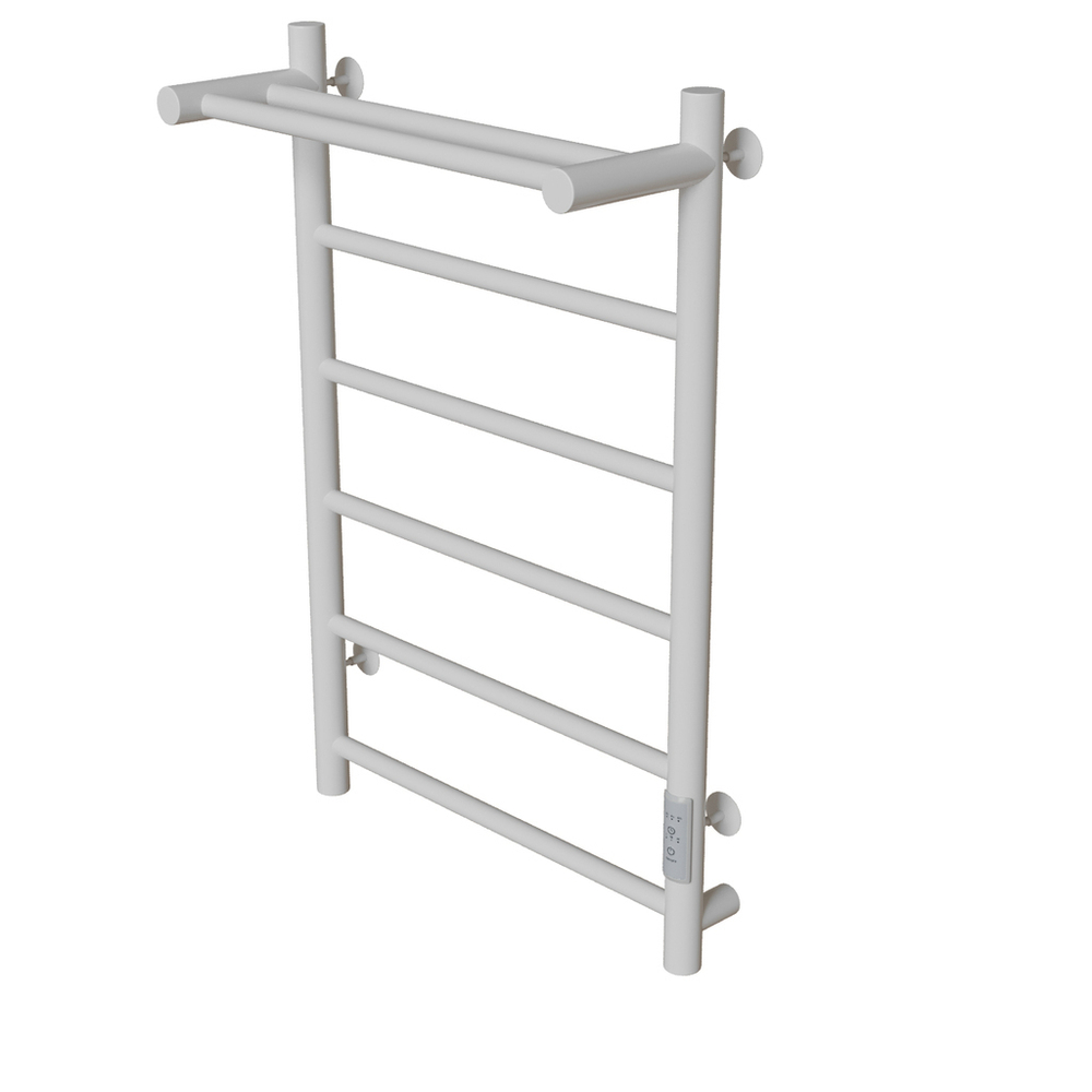 Полотенцесушитель MIXLINE VEGA  80х50 (таймер, 318Вт, 5 перекладин + ПОЛКА) электрический БЕЛЫЙ