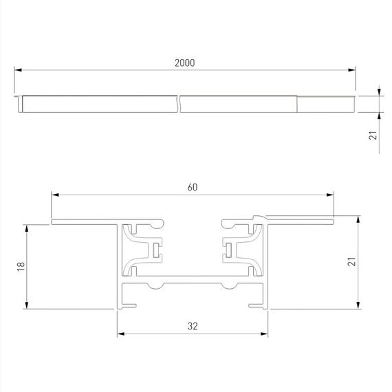 Шинопровод однофазные встраиваемый Elektrostandard Track Rail WH Recessed 85083/00 a057097