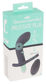 Темно-фиолетовый вибростимулятор простаты с пультом ДУ Remote Controlled Prostate Plug (Цвет: фиолетовый)