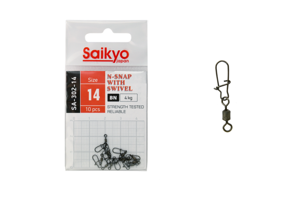 Вертлюг с застежкой Saikyo SA-302-14 - 10 шт