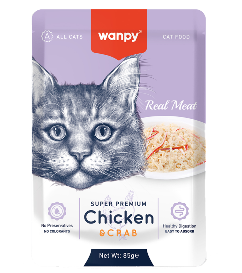 Wanpy Cat Курица с Крабом 85гр.