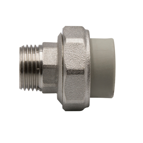 Муфта комб. разъемная, нар 20х1/2'' EVER® plast  СЕРЫЙ (Россия)