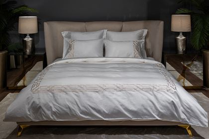 Постельное белье семейное Garda Decor Паллада золотое