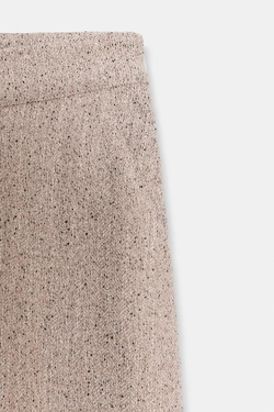 ZARA ЮБКА-МИДИ, РЫЖЕВАТО-КОРИЧНЕВЫЙ