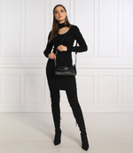 кожаная сумка через плечо kira chevron TORY BURCH - черный(90456)