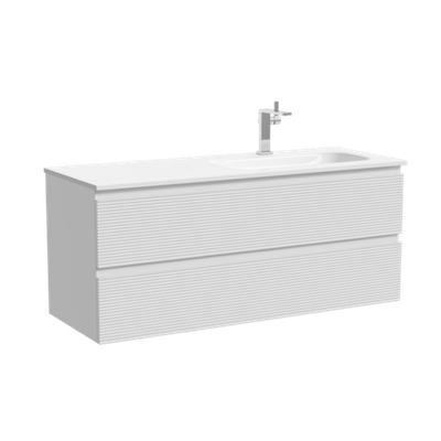 Тумба подвесная SANCOS Folk  правая 1195х445х500, c двумя ящиками оснащенными доводчиками, Bianco, арт.FL120RW