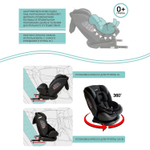 Автокресло детское AMAROBABY ST-3, Isofix класс D, группа 0+/1/2/3, (серый)
