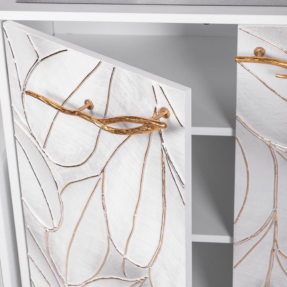 Комод Арт Сканди с 2 полками Айс Амбер