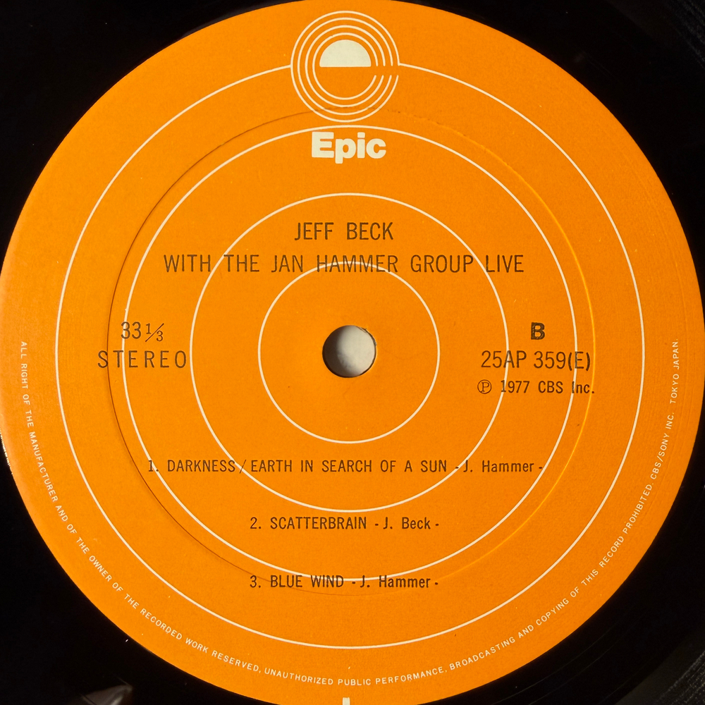 Jeff Beck With The Jan Hammer Group ‎– Live (Япония 1977г.)