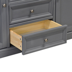 Буфет деревянный Лэйквью 155х41х202 см с подсветкой