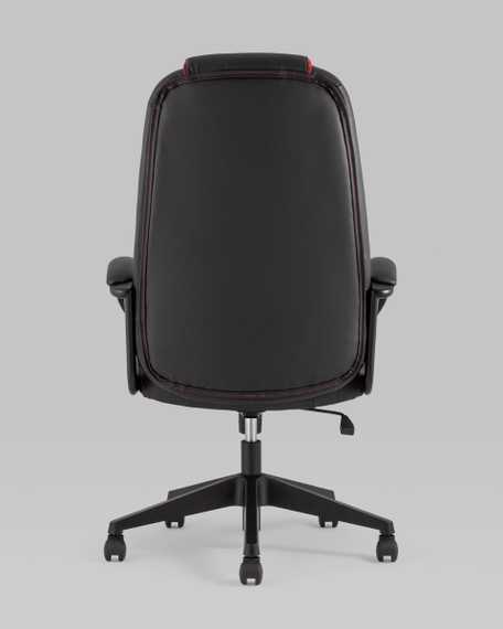 TopChairs ST-CYBER 8 RED ткань/экокожа черный/красный