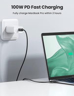 Кабель USB 4.0 C- USB 4.0 C, Thunderbolt 4, 40Gbps, 100W, 0.8m UGREEN 30389