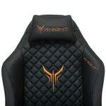 Кресло компьютерное Knight EXPLORE, 2 подушки, экокожа премиум, черное, 1628885