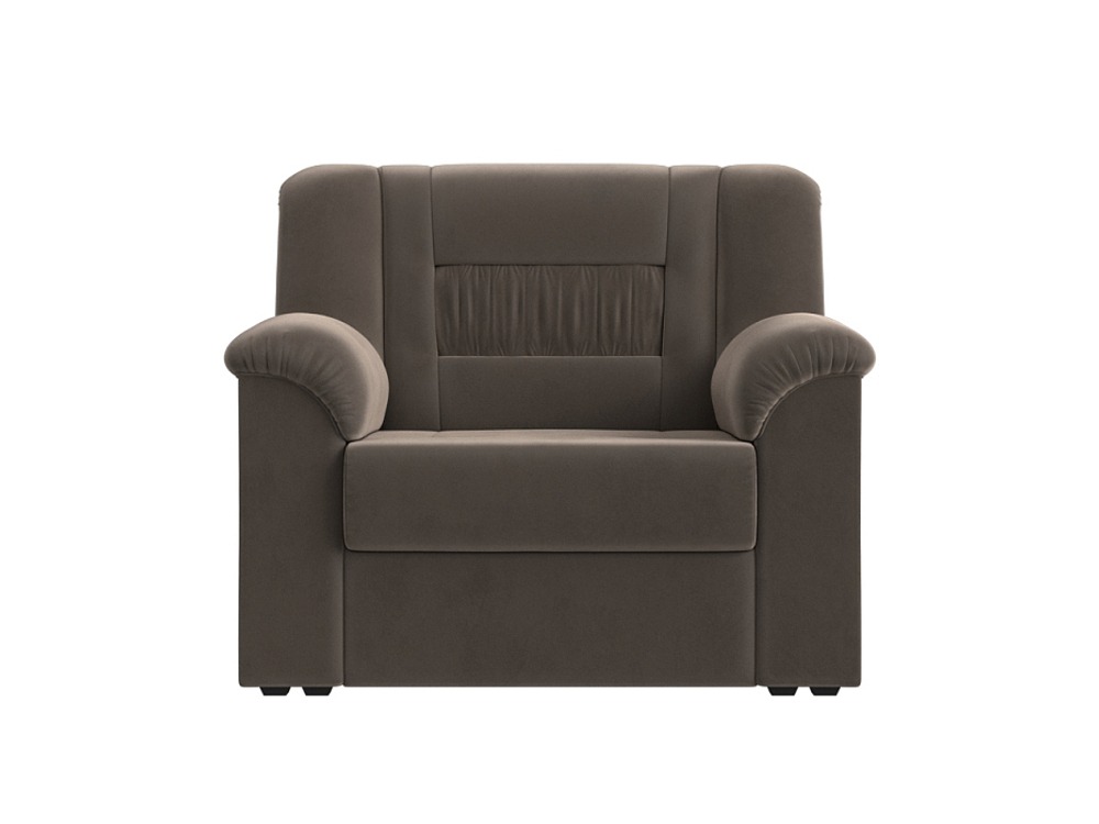 Кресло Карелия, Коричневый, Велюр, 113292