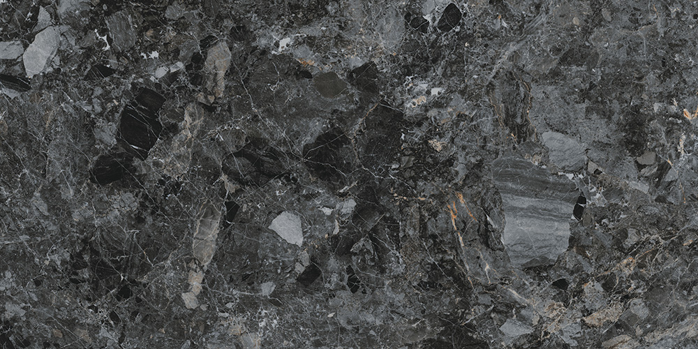 60x120 MarbleS Бреча Черный Лаппато R9