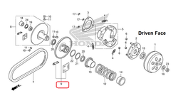 23224-KWN-640. FACE SET, MOVABLE DRIVEN